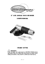 Предварительный просмотр 1 страницы Nothern Industrial tools 157796 User Manual