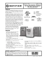 Notifier GEC Specification Sheet предпросмотр