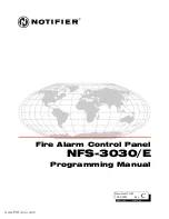 Предварительный просмотр 1 страницы Notifier NFS-3030/E Programming Manual