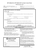 Notifier SFP-5UD(C)/E Operating Instructions предпросмотр