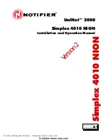 Notifier UniNet 2000 Simplex 4010 NION Installation And Operation Manual preview