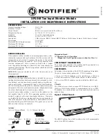 Preview for 1 page of Notifier XP10-M Installation And Maintenance Instructions