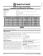 Preview for 1 page of Notifier XP6-R Installation And Maintenance Instructions