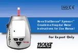 NOVA BIOMEDICAL Nova StatSensor Xpress-i Instructions For Use Manual предпросмотр