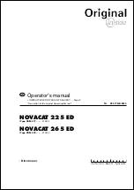 NOVACAT 225 ED Operator'S Manual preview