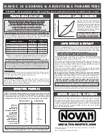 NOVAK HAVOC 3S - GEARING AND ADJUSTABLE PARAMETERS 4-2010 V2 Manual preview