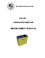 Предварительный просмотр 1 страницы NOVAKON CD-100 Operator'S Manual