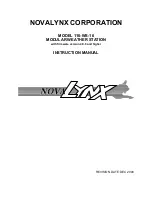 Preview for 1 page of Novalynx 110-WS-16 Instruction Manual