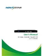 NovaStar nova3D HD User Manual preview