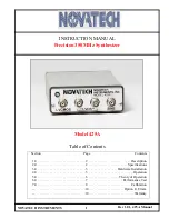 Novatech 425A Instruction Manual preview