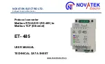 Novatek ET- 485 User Manual preview