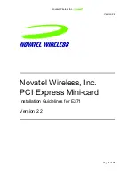 Novatel E371 Installation Manuallines preview