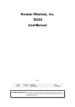 Novatel T2050 User Manual preview
