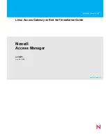 Novell ACCESS MANAGER 3.1 SP1 - ADMINISTRATION Installation Manual preview