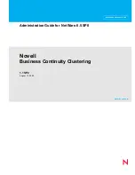 Предварительный просмотр 1 страницы Novell BUSINESS CONTINUITY CLUSTERING 1.1 SP2 - ADMINISTRATION Administration Manual