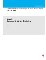 Предварительный просмотр 1 страницы Novell BUSINESS CONTINUITY CLUSTERING 1.2.1 - ADMINISTRATION Administration Manual