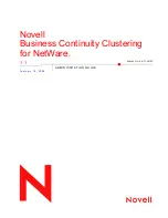 Предварительный просмотр 1 страницы Novell BUSINESS CONTINUITY CLUSTERING FOR NETWARE 1.1 - ADMINISTRATION Manual