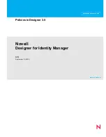 Предварительный просмотр 1 страницы Novell Designer for Identity Manager 3.5 Manual