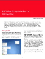 Preview for 1 page of Novell LINUX ENTERPRISE DESKTOP 10 Quick Manual