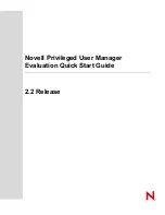Novell PRIVILEGED USER MANAGER 2.2 Quick Start Manual preview