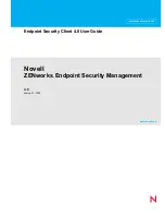 Preview for 1 page of Novell ZENworks Endpoint Security Client 4.0 Manual