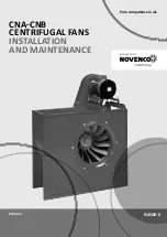 Preview for 1 page of NOVENCO CNA Series Installation And Maintenance Manual