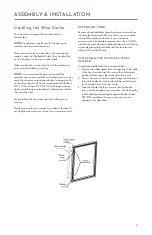 Предварительный просмотр 7 страницы NOVO NOVO15WINE1 Installation Instructions & Owner'S Manual