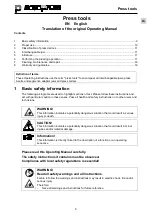 Preview for 13 page of NovoPress ACO1 Operating Manual