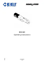 Предварительный просмотр 1 страницы NovoPress ECO301 Operating Instructions Manual