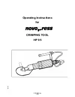 NovoPress HP 95 Operating Instructions Manual preview