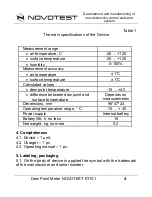 Предварительный просмотр 4 страницы NOVOTEST KTR-1 Operating Manual