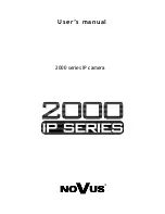 Предварительный просмотр 1 страницы Novus 2000 IP series User Manual