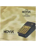 Novus 850 Manual preview