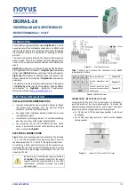 Novus DigiRail-2A Instruction Manual preview