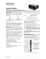 Предварительный просмотр 1 страницы Novus N1500LC Instruction Manual