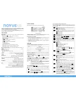 Preview for 1 page of Novus N322T Manual