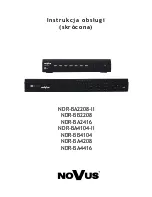 Предварительный просмотр 31 страницы Novus NDR-BA2208-II User Manual