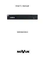 Novus NDR-BA3104-II User Manual preview