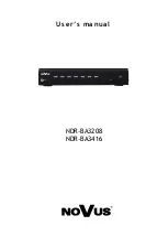 Предварительный просмотр 1 страницы Novus ndr-ba3208 User Manual