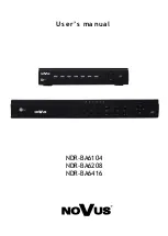 Novus NDR-BA6104 User Manual предпросмотр