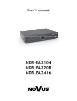 Preview for 1 page of Novus NDR-EA2104 User Manual