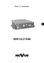 Предварительный просмотр 1 страницы Novus NDR-EA3104M User Manual