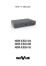 Предварительный просмотр 1 страницы Novus NDR-EB2104 User Manual