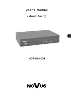 Novus NDR-HA4104 User Manual предпросмотр