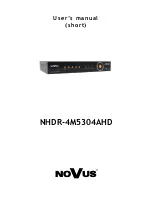 Предварительный просмотр 1 страницы Novus NHDR-4M5304AHD User Manual