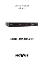 Novus NHDR-4M5308AHD User Manual предпросмотр