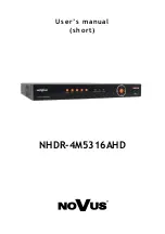 Предварительный просмотр 1 страницы Novus NHDR-4M5316AHD User Manual