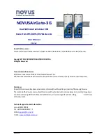 Novus NOVUSAirGate-3G User Manual предпросмотр