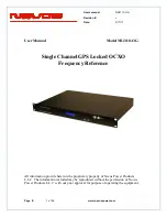 Предварительный просмотр 1 страницы Novus NR2110-OG User Manual