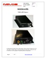 Preview for 1 page of Novus NR3700-G-PPS User Manual